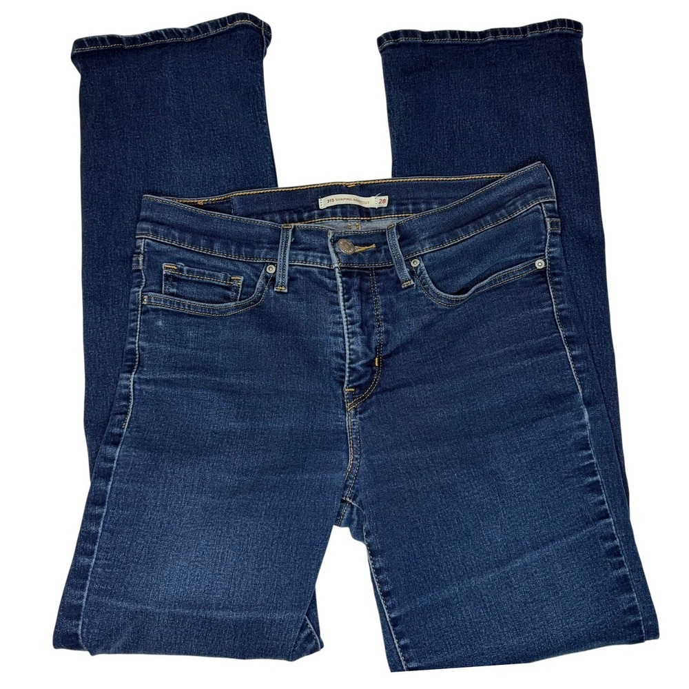 Levi's 315 Shaping Bootcut Men 28x30 Dark Blue Denim Jeans 19632-0001
